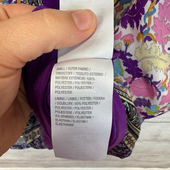 Susan Graver Plus Size Purple Floral Sleeveless Spring Blouse Size 2X - Picture 7 of 11